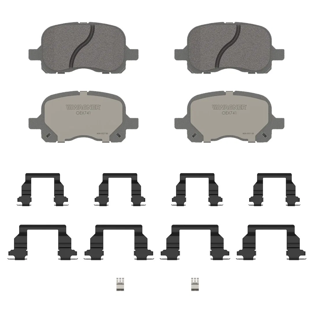 OEX741 – WAGNER BRAKE Brake Pad, FMSI Number D741-7611 Ceramic Set Of 4 With Mounting Hardware